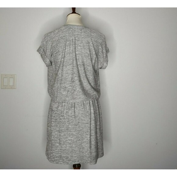 LOFT Lou & Grey Wrap Jersey Dress S Heather Gray Casual Sporty - Picture 5 of 7
